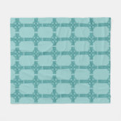 Couverture Polaire Teal Celtic Cross Blanket (Devant (Horizontal))