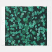 Couverture Polaire Teal Daisies  (Devant (Horizontal))
