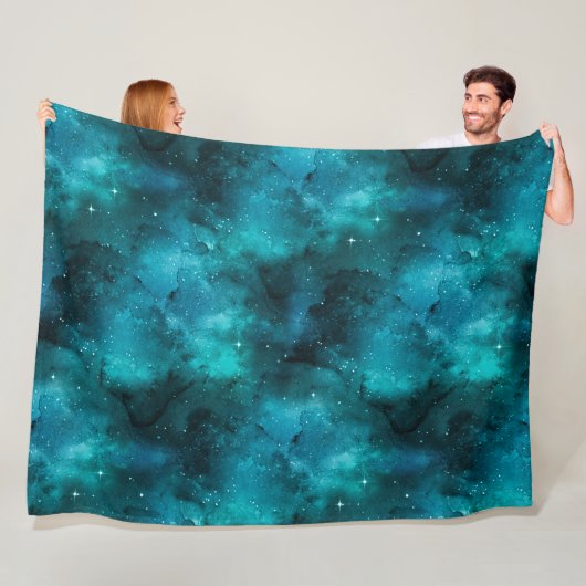 Couverture Polaire Teal Galaxy Series 7 (En situation)