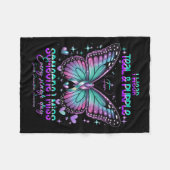 Couverture Polaire Teal N Purple Butterfly Suicide Prevention Awarene (Devant (Horizontal))