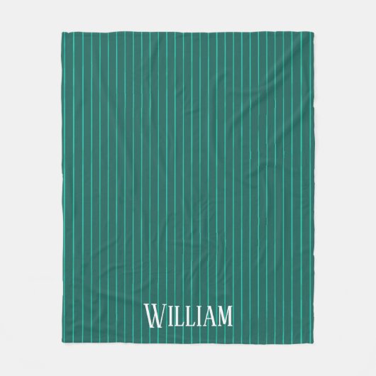 Couverture Polaire Teal pinstripes (Devant)