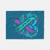 Couverture Polaire Teal Purple Heart You Suicide Prevention Awareness (Devant (Horizontal))