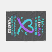 Couverture Polaire Teal Purple Memory Granddaughter Suicide Preventio (Devant (Horizontal))