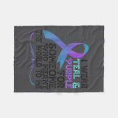 Couverture Polaire Teal Purple Ribbon For Suicide Prevention Awarenes (Devant (Horizontal))