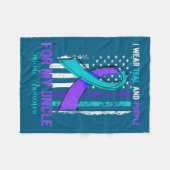 Couverture Polaire Teal Purple Ribbon Suicide Awareness Flag Uncle  (Devant (Horizontal))