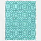 Couverture Polaire Teal Quatrefoil Pattern (Devant)