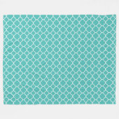 Couverture Polaire Teal Quatrefoil Pattern (Devant (Horizontal))