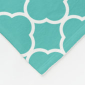 Couverture Polaire Teal Quatrefoil Pattern (Coin)
