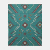 Couverture Polaire Teal Southwest Navajo Geometric (Devant)