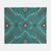 Couverture Polaire Teal Southwest Navajo Geometric (Devant (Horizontal))