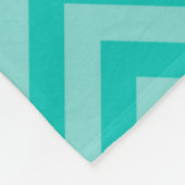 Couverture Polaire Teal Turquoise LG Chevron Teal Name monogram (Coin)