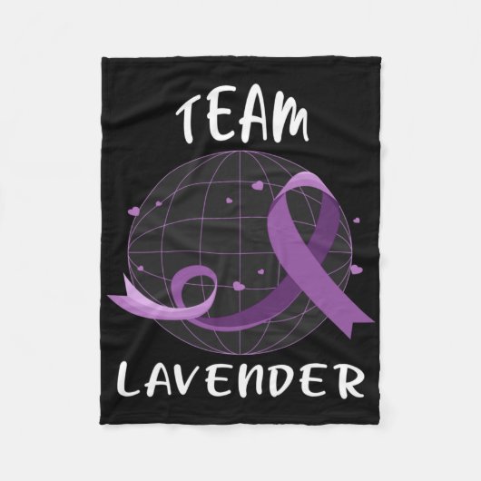 Couverture Polaire Team Lavender For Cancer Awareness World Cancer Da (Devant)