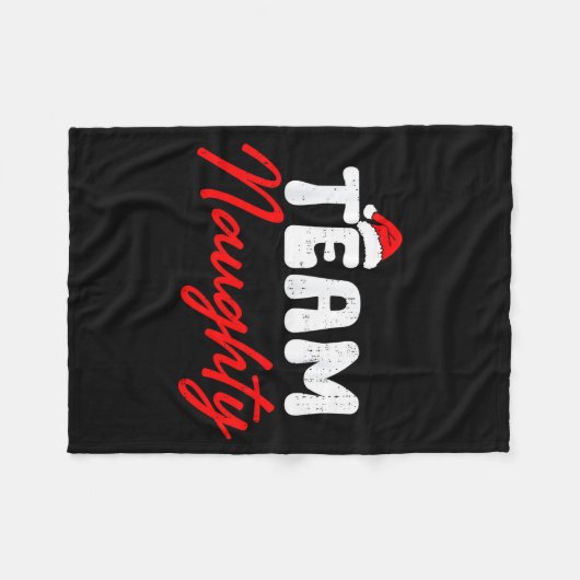 Couverture Polaire Team Naughty Funny Christmas Couple Matching Team (Devant (Horizontal))