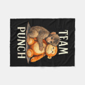 Couverture Polaire Team punch cute monkey and bear design (Devant (Horizontal))