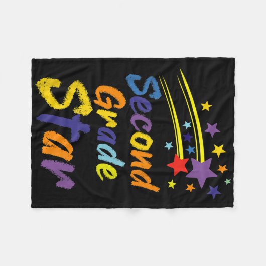 Couverture Polaire Team Second 2nd Grade Back To School Student Teach (Devant (Horizontal))
