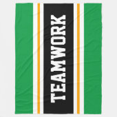 Couverture Polaire TEAMWORK Fun Athletic Green Black White Stripes (Devant)