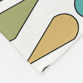 Couverture Polaire Teardrops du milieu du siècle rétro coloré (Coin)