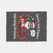 Couverture Polaire Tech Support s Santa Rebooting Meme (Devant (Horizontal))