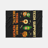 Couverture Polaire Tech Support Trick Treat Delete Repeat Halloween C (Devant (Horizontal))