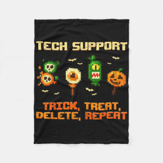 Couverture Polaire Tech Support Trick Treat Delete Repeat Halloween C