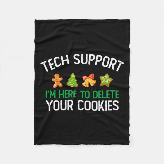 Couverture Polaire Tech Suprt I'm Here To Delete Your Cookies Christm (Devant)