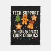 Couverture Polaire Tech Suprt I'm Here To Delete Your Cookies Funny X (Devant)