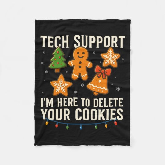 Couverture Polaire Tech Suprt I'm Here To Delete Your Cookies Funny X (Devant)