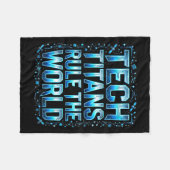 Couverture Polaire Tech Titans Rule Funny Big Technology Satire Wer G (Devant (Horizontal))