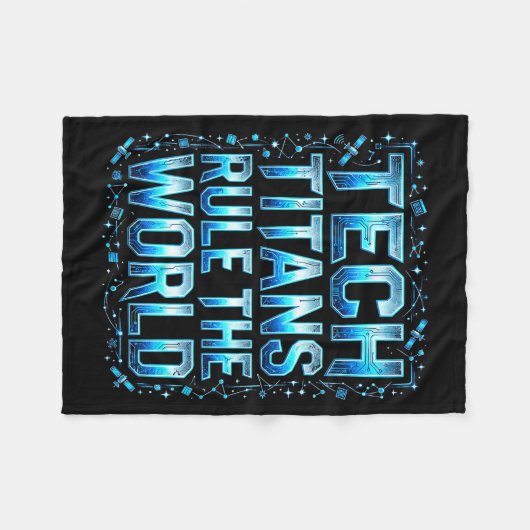 Couverture Polaire Tech Titans Rule Funny Big Technology Satire Wer G (Devant (Horizontal))