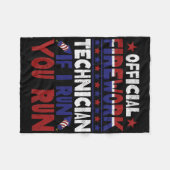 Couverture Polaire Technicien en Firework 4 juillet Funny Usa Pyro-te (Devant (Horizontal))