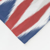 Couverture Polaire Technique de l'Ikat Motif blanc bleu rouge Jacquar (Coin)