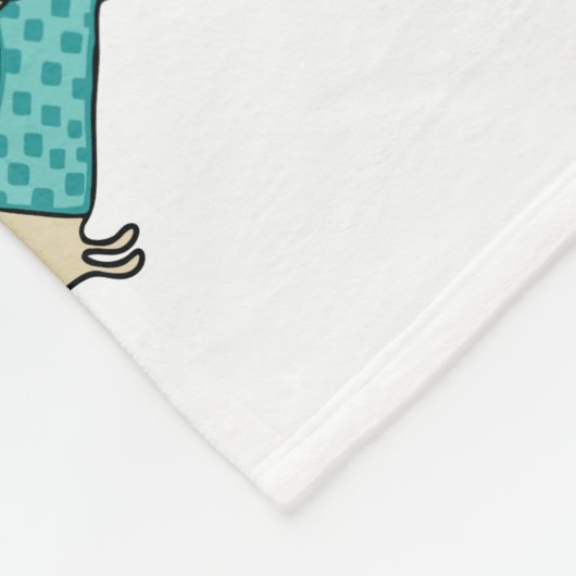 Couverture Polaire Teckel mignon dans le bleu en bon état (Coin)