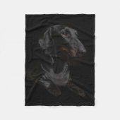 Couverture Polaire teckel noir (Devant)