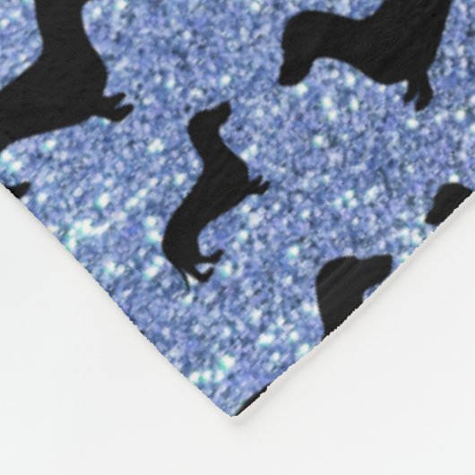 Couverture Polaire Teckels bleu-clair nommés personnalisés de parties (Coin)