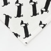 Couverture Polaire Teckels en noir et blanc (Coin)