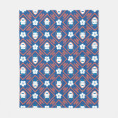Couverture Polaire Ted Lasso | Motif de diamant face et balle (Devant)