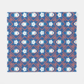 Couverture Polaire Ted Lasso | Motif de diamant face et balle (Devant (Horizontal))