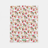 Couverture Polaire Teddy Bear Christmas Ajouter un nom Baby (Devant)