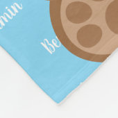 Couverture Polaire Teddy Bear Personnalisé Nom bleu Garçon (Coin)