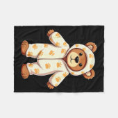 Couverture Polaire Teddy Bear Wearing Pajamas (Devant (Horizontal))