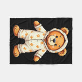 Couverture Polaire Teddy Bear Wearing Pajamas (Devant (Horizontal))