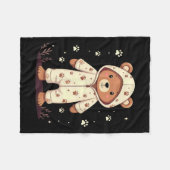Couverture Polaire Teddy Bear Wearing Pajamas (Devant (Horizontal))