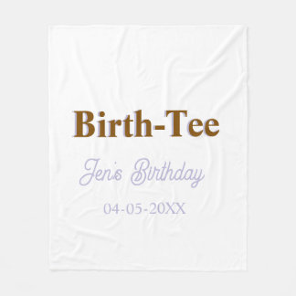 COUVERTURE POLAIRE TEE ANNIVERSAIRE JOYEUX ANNIVERSAIRE NOM MODERNE V