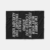 Couverture Polaire Tee drôle d'insulte blague slogan design citation (Devant (Horizontal))