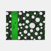 Couverture Polaire Tee - shirt noir nommé personnalisé de boules de (Devant (Horizontal))