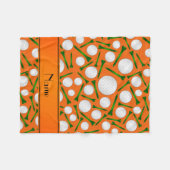 Couverture Polaire Tee - shirt orange nommé personnalisé de boules de (Devant (Horizontal))