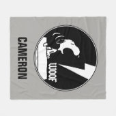 Couverture Polaire Tee - shirt | Snoopy Howling | Ajouter Votre Nom (Devant (Horizontal))