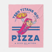 Couverture Polaire Teen Titans Go ! Starfire "Truth Justice Pizza" (Devant)
