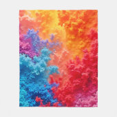 Couverture Polaire Teintes de Nuages Abstraits Vibrants (Devant)