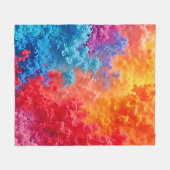 Couverture Polaire Teintes de Nuages Abstraits Vibrants (Devant (Horizontal))